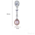 Oval Sterling Silver Long Pearl Earrings for Brides